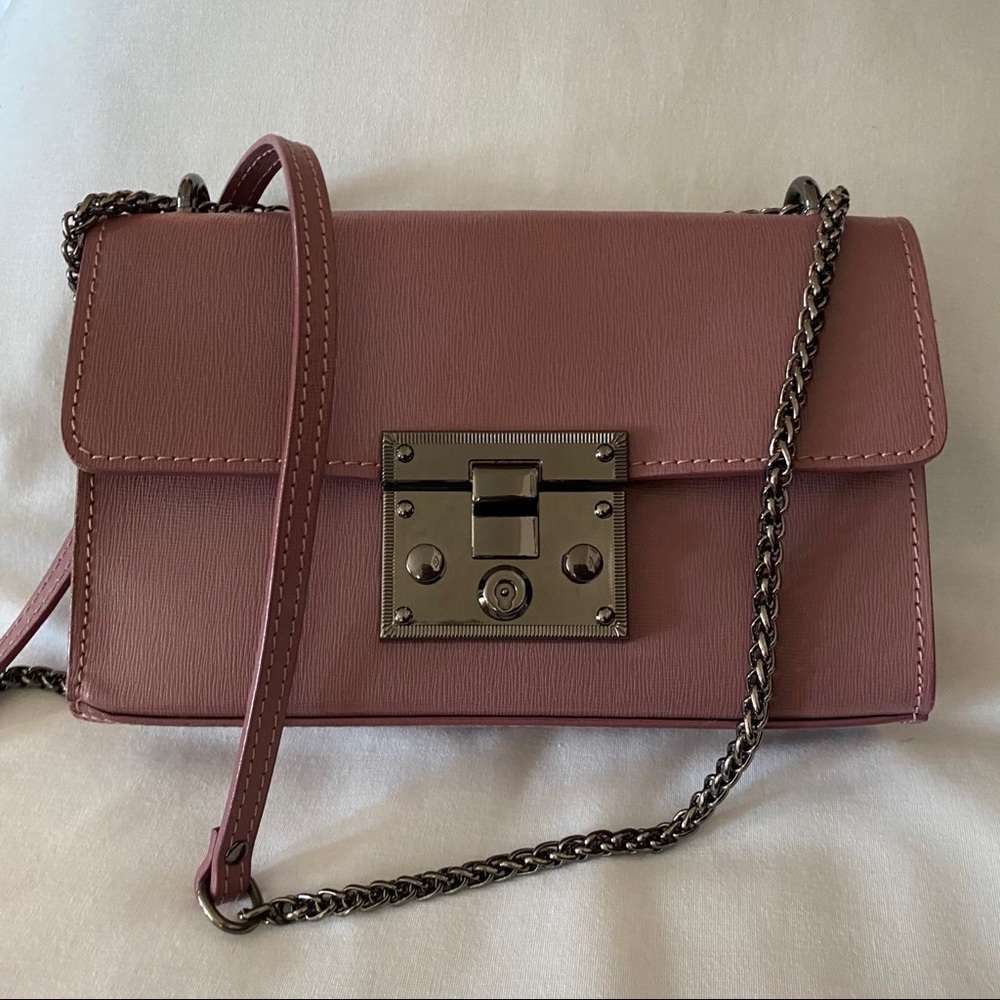 Carmelia Roma Shoulder Bag Purple Gunmetal Hardware